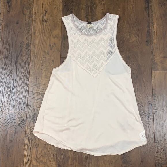 Free People Bleachers Graphic Tank in Ivory - Picture 3 of 5